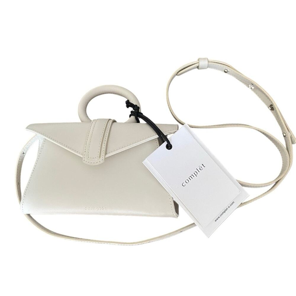 Complet NWTs Valery Micro Envelope Off White Crossbody Belt Bag Purse